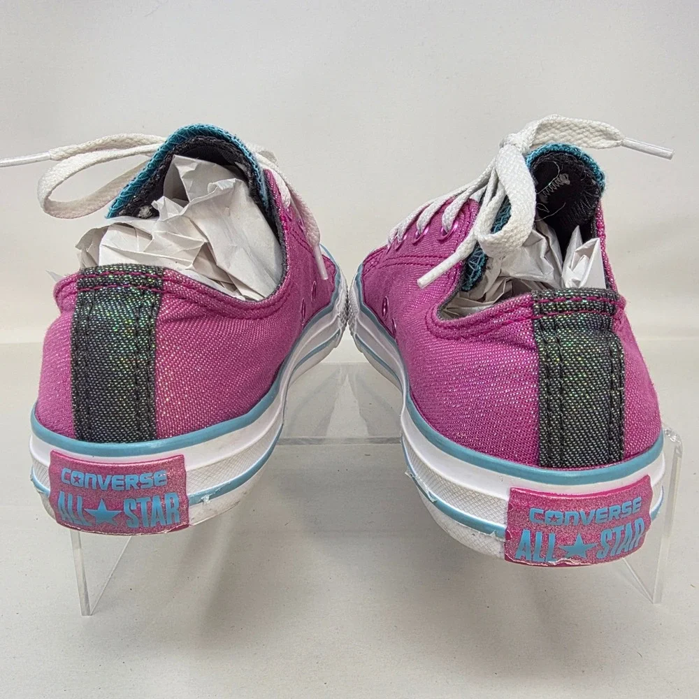Converse Chuck Taylor All Star Shoes Girls Size 3 Pink Glitter Low Top Sneakers